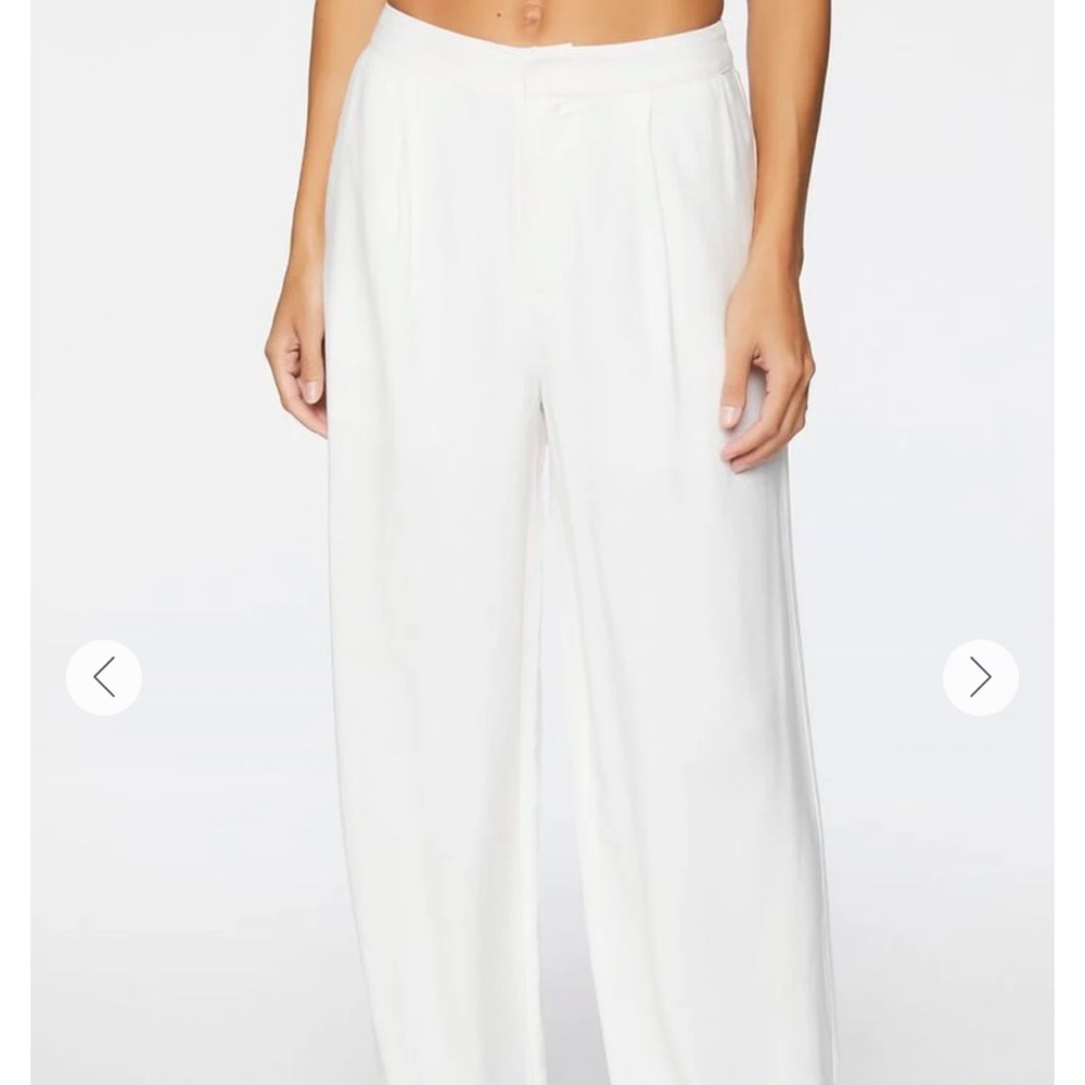 Relaxed Fit High Rise Palazzo Pants Nude